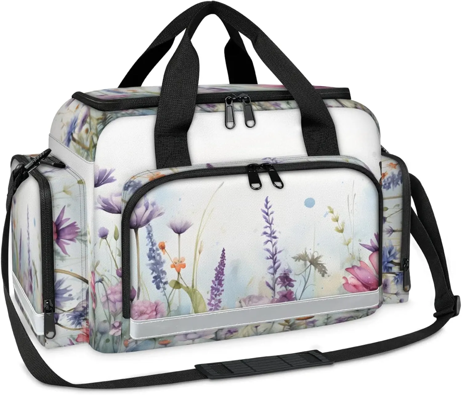 First Aid Bags Empty, Cute Florals Emergency Bag First Aid Kit Multiple Compartment Kit Carrier On Call Trauma Bag For Paramedics Emergency Medical Supplies Kit