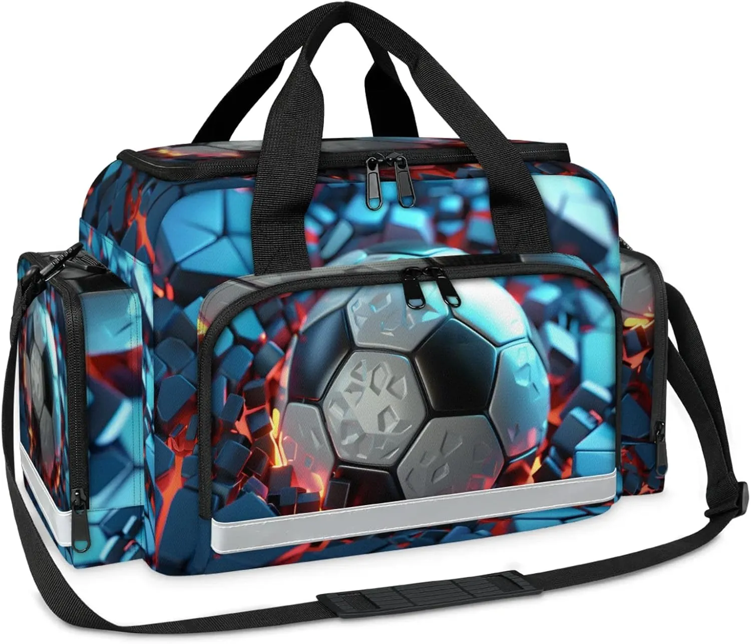 First Aid Bags Empty, Fire Footbals Emergency Bag Fire Soccer First Aid Kit Multiple Compartment Kit Carrier On Call Trauma Bag For Paramedics Emergency Medical Supplies Kit