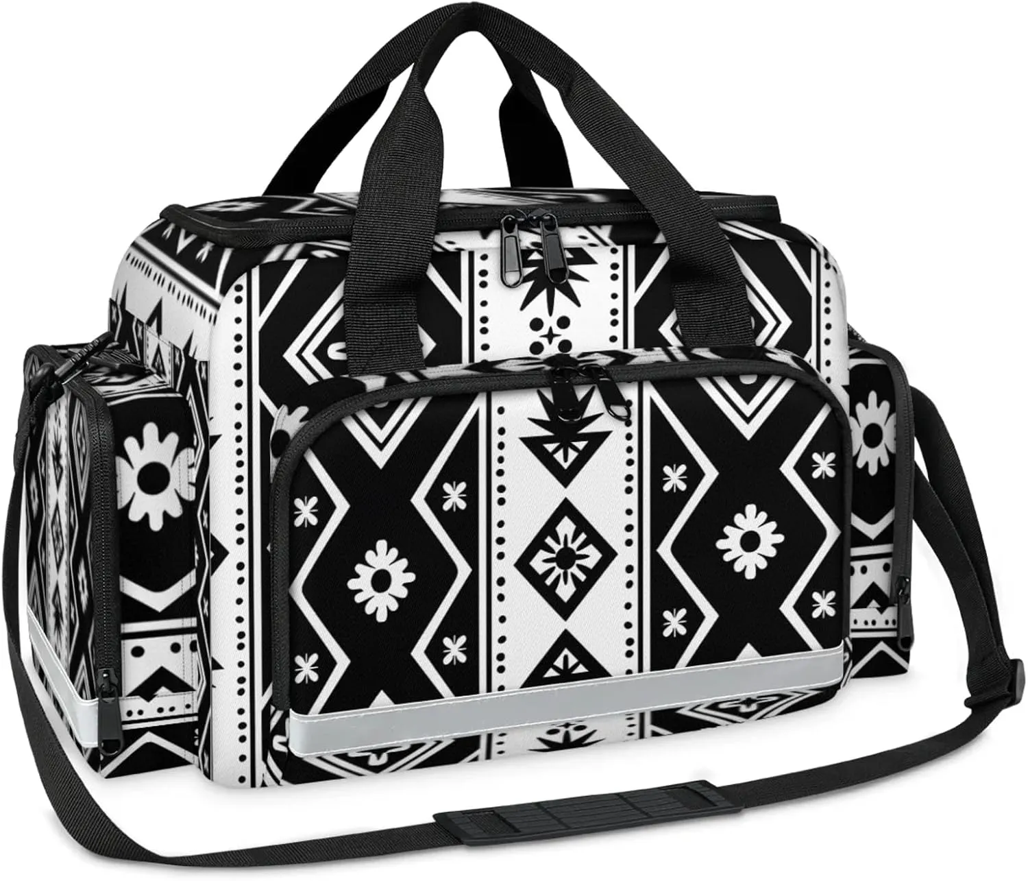 First Aid Bags Empty, Geometry Aztec Pattern Emergency Bag First Aid Kit Multiple Compartment Kit Carrier On Call Trauma Bag For Paramedics Emergency Medical Supplies Kit