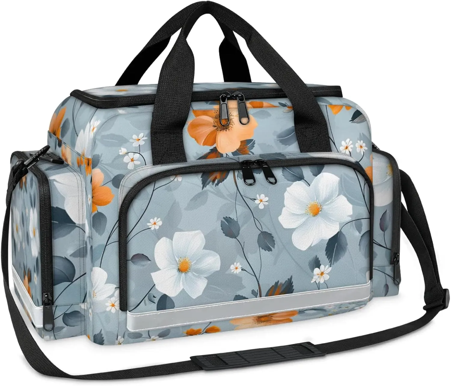 First Aid Bags Empty, Mystical Flower Emergency Bag First Aid Kit Multiple Compartment Kit Carrier On Call Trauma Bag For Paramedics Emergency Medical Supplies Kit