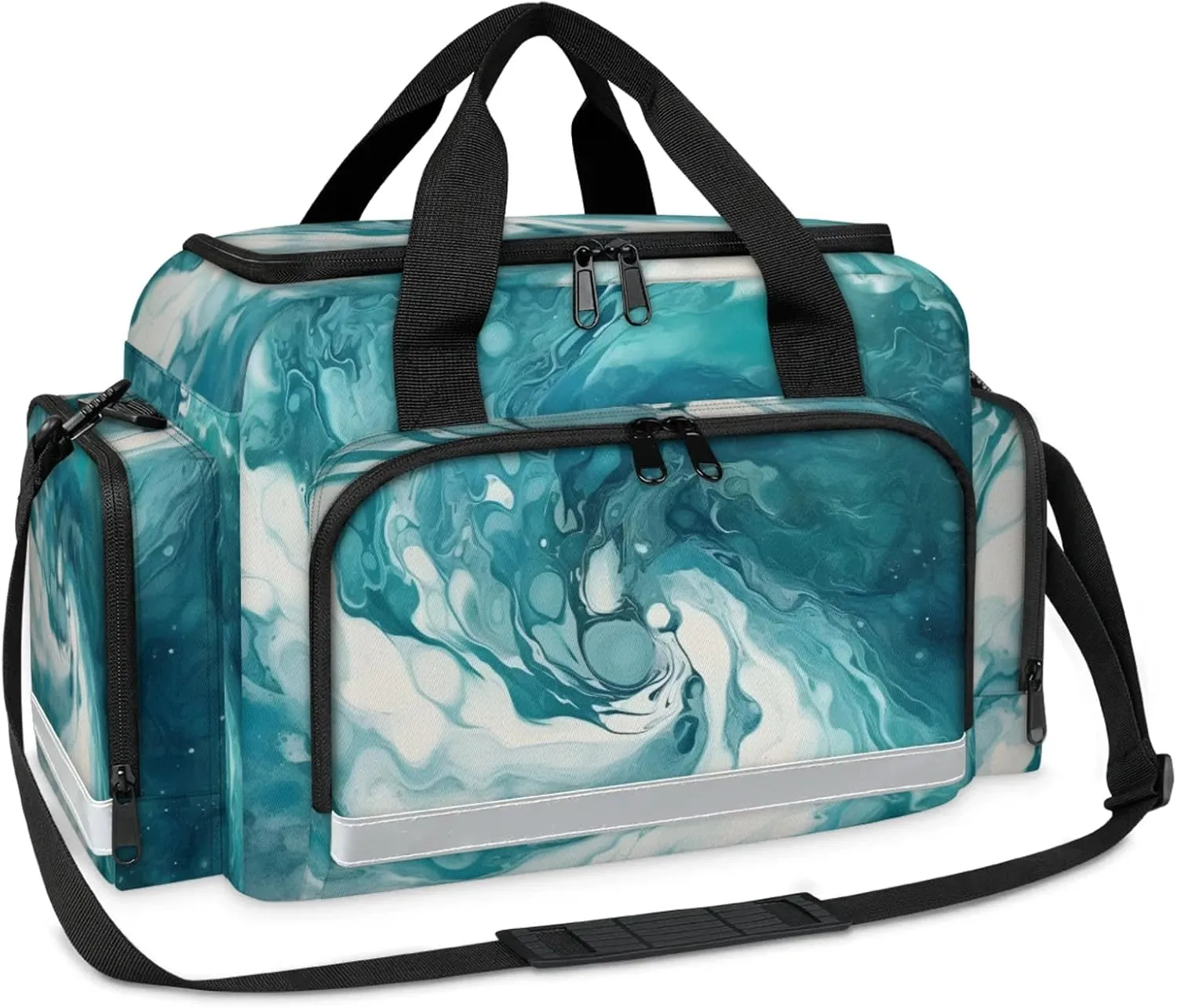 First Aid Bags Empty, Mystical Marble Emergency Bag First Aid Kit Multiple Compartment Kit Carrier On Call Trauma Bag For Paramedics Emergency Medical Supplies Kit