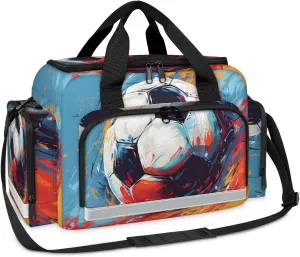 First Aid Bags Empty, Oil Painting Football Emergency Bag First Aid Kit Multiple Compartment Kit Carrier On Call Trauma Bag For Paramedics Emergency Medical Supplies Kit