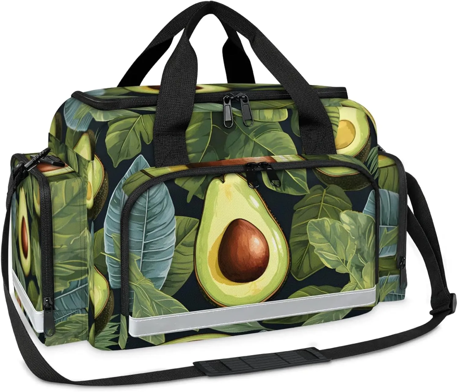 First Aid Bags Empty, Oval Avocado Emergency Bag First Aid Kit Multiple Compartment Kit Carrier On Call Trauma Bag For Paramedics Emergency Medical Supplies Kit