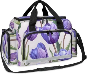 First Aid Bags Empty, Retro Flowers Emergency Bag First Aid Kit Multiple Compartment Kit Carrier On Call Trauma Bag For Paramedics Emergency Medical Supplies Kit