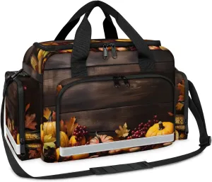 First Aid Bags Empty, Retro Wooden Emergency Bag Wooden First Aid Kit Multiple Compartment Kit Carrier On Call Trauma Bag For Paramedics Emergency Medical Supplies Kit