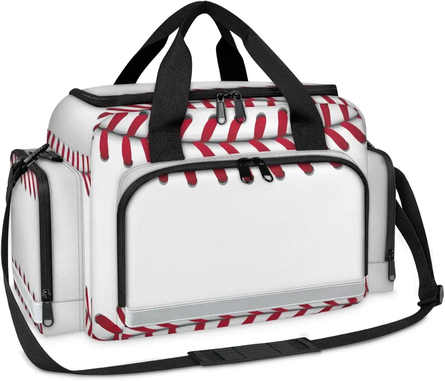 First Aid Bags Empty, White Baseball Laces Emergency Bag First Aid Kit Multiple Compartment Kit Carrier On Call Trauma Bag For Paramedics Emergency Medical Supplies Kit