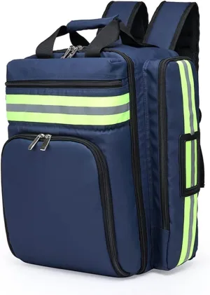 First Aid Kit Backpack, Waterproof & Wear-Resistant Emergency Medical Bag with Adjustable Strap, Breathable Back