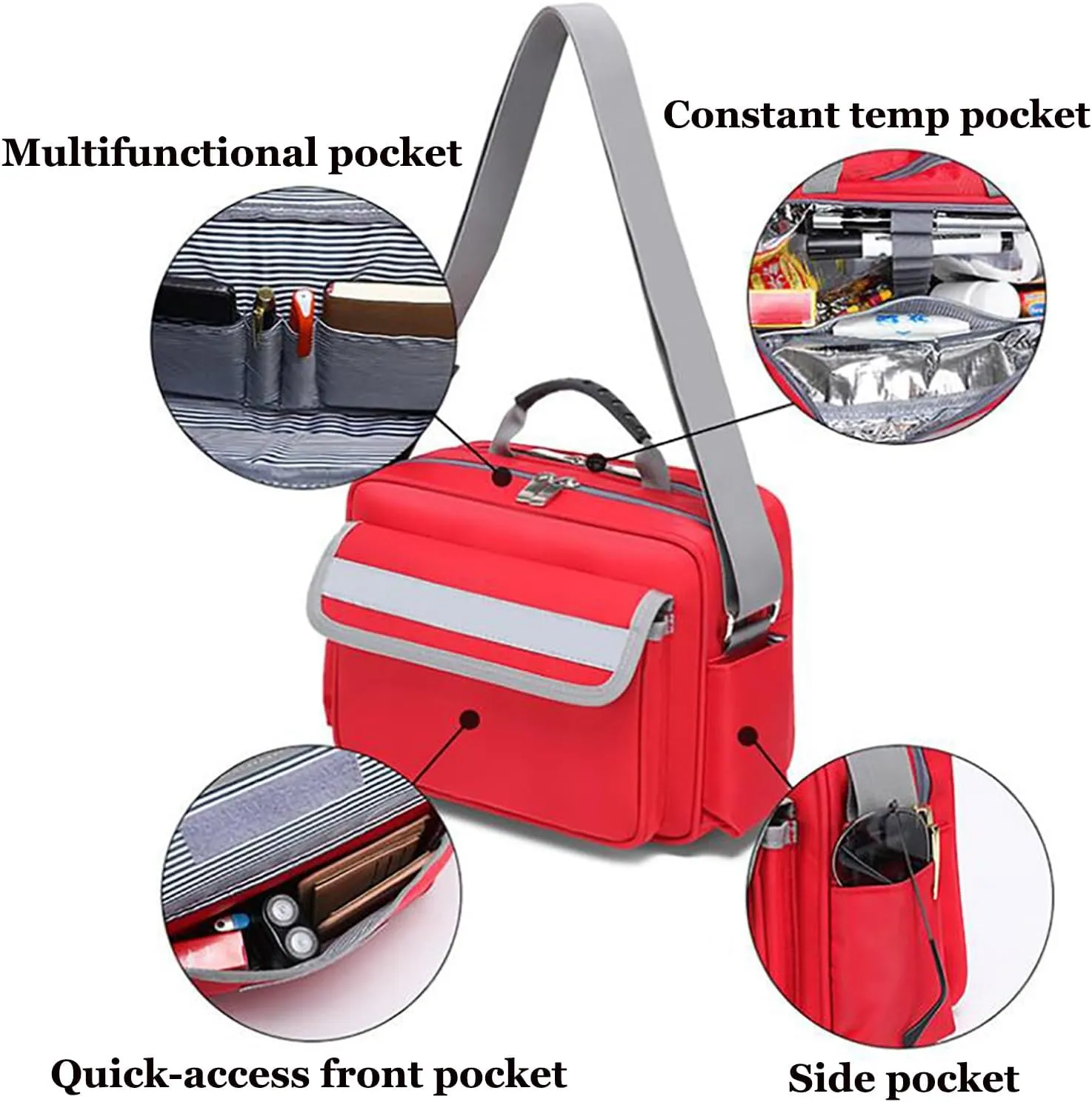 First Aid Kit Bag Empty, Travel Medical Bag Portable Pouch Medicine Bag Organizer Storage, Travel Emergency Kit for Home Outdoor Travel Camping Hiking Office Car(Green)