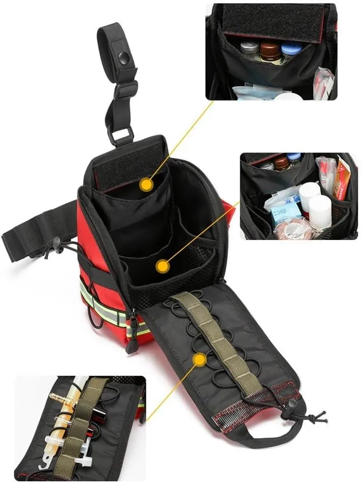 First Aid Kit Pack Medical Storage Waist Bag Empty First Aid Pouch Compact Survival Medicine Pocket Container