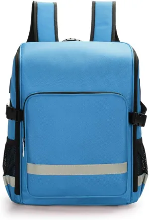 First Aid Kit Package Postpartum Visit Package, Community Care Backpack, Multifunctional Emergency Care Package for Home, Workplace, Travel, Camping, Hiking(Blue)
