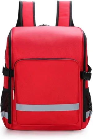First Aid Kit Package Postpartum Visit Package, Community Care Backpack, Multifunctional Emergency Care Package for Home, Workplace, Travel, Camping, Hiking(Red)