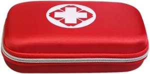 First Aid Pouch Box, Empty Waterproof Medicine Storage Bag Portable Medical Package Emergency Medical Kit Survival Medicine Pills Pocket Container Perfect for Home Car Travel Outdoor (Red)