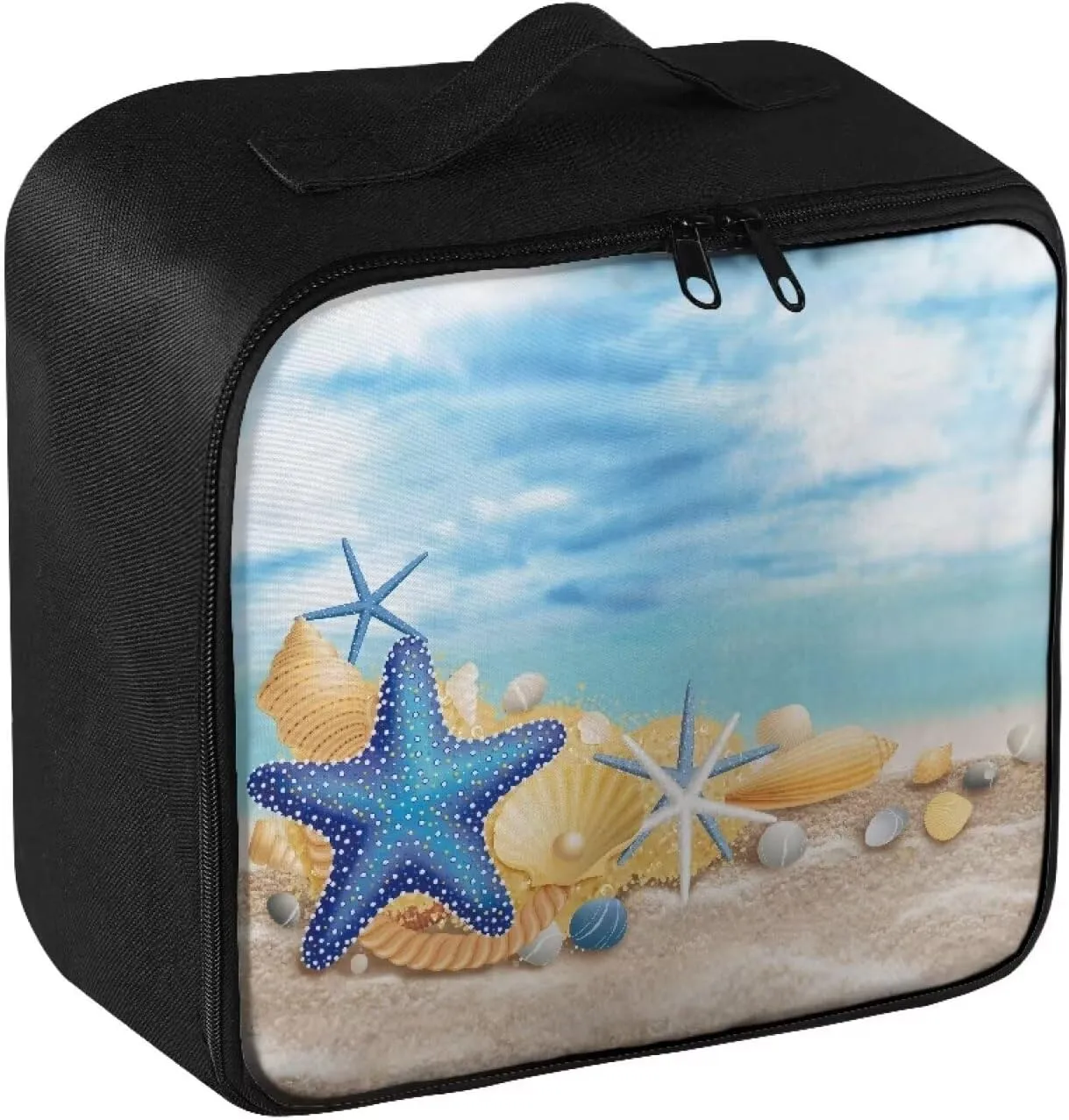 First Aid Pouches Empty Beach Startfish Cute First Aid Bag Empty Large Portable Empty Emergency Trauma Kit Organizer Bag for Hiking, Camping, Car, Travel, School, Home