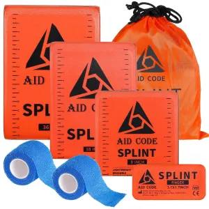 First Aid Splint 36" X 4.3",Emergency Splint Kit for Arm Leg Broken Bones Fracture,Ideal for Sports, Home, First Aid Refill and Pets (4 pack combo)