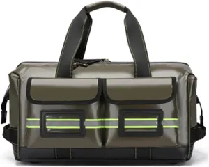 First Responder Emergency Response Bag Empty, First Responder Aid Bag with Multiple Pockets, Ideal for Trauma, Nurse,Home Health(Green)