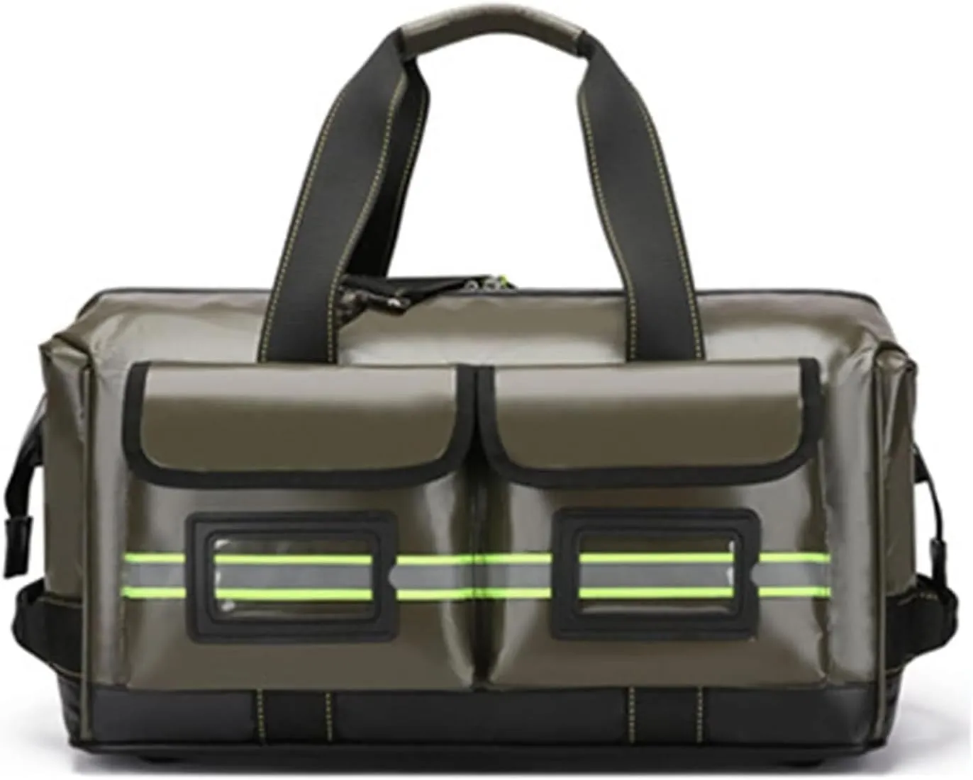 First Responder Emergency Response Bag Empty, First Responder Aid Bag with Multiple Pockets, Ideal for Trauma, Nurse,Home Health(Green)