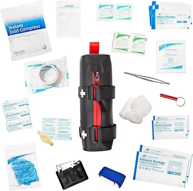 First Unbeatable variety Aid Door-to-door delivery Emergency Survival Waterproof Mounted Bike Kit Kit Bicycle 50-Pc