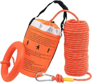 Floating Throw Bag - Water Rescue Throw Bag | Reflective Floating Water Rescue Throw Bag With Rope | emergencyy Throw linee | High-Visibility Safety Boat Save Gear For Rafting Fishing