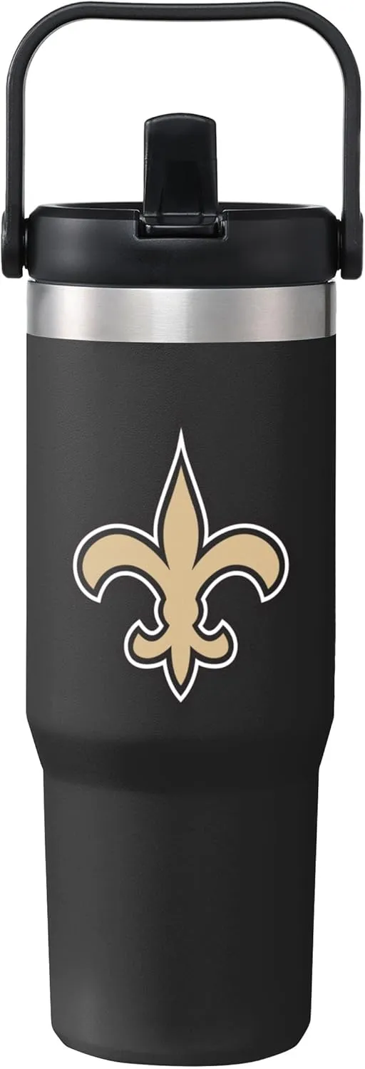 FOCO NFL Unisex-Adult NFL Team Logo Insulated Travel Mug 30oz Straw Tumbler