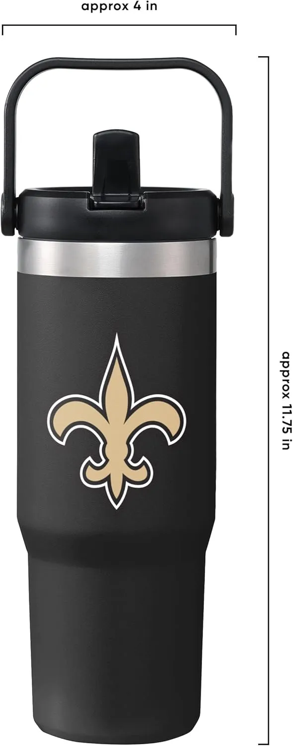 FOCO NFL Unisex-Adult NFL Team Logo Insulated Travel Mug 30oz Straw Tumbler