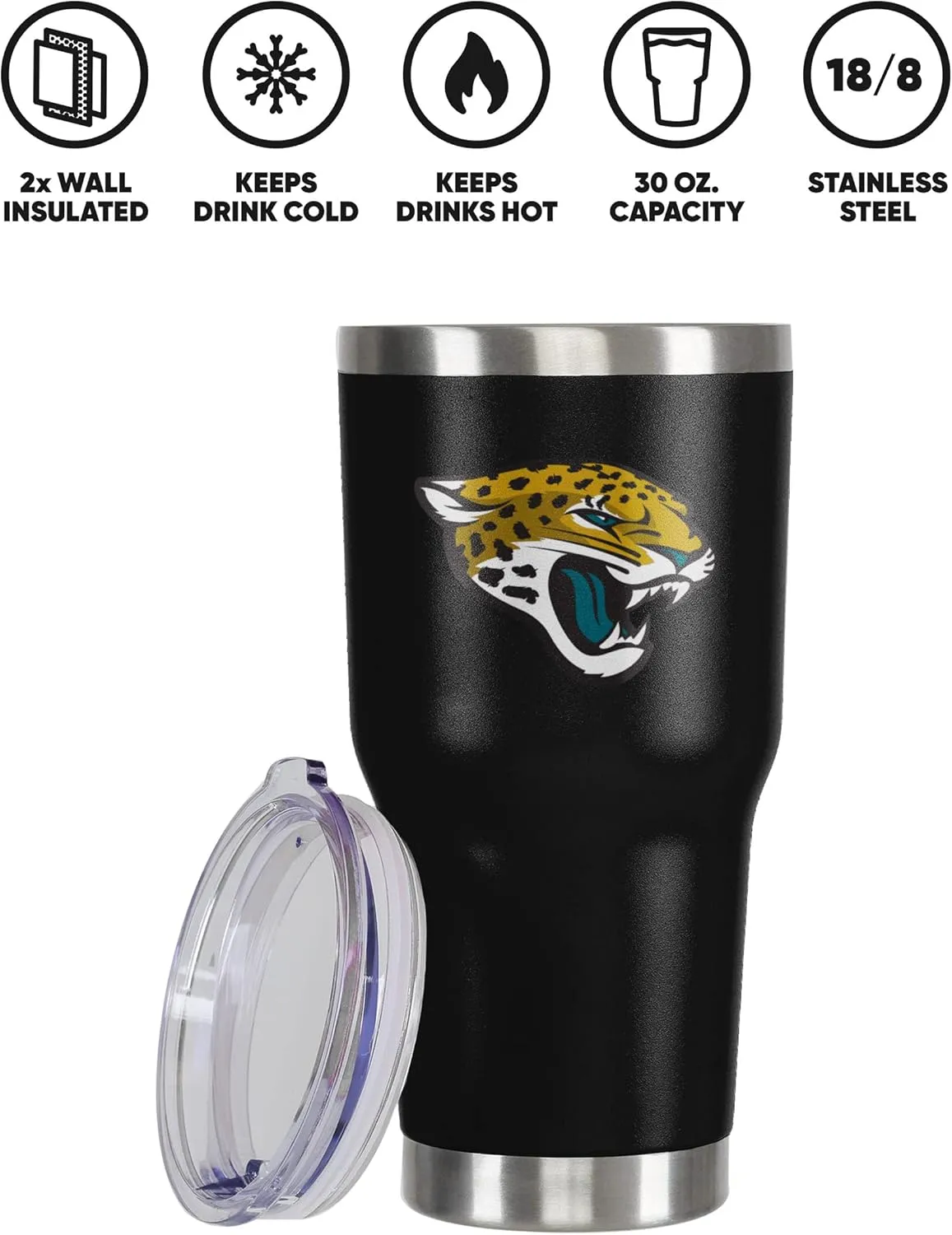 FOCO NFL unisex NFL Team Logo 30oz Insulated Stainless Steel Travel Mug Tumbler
