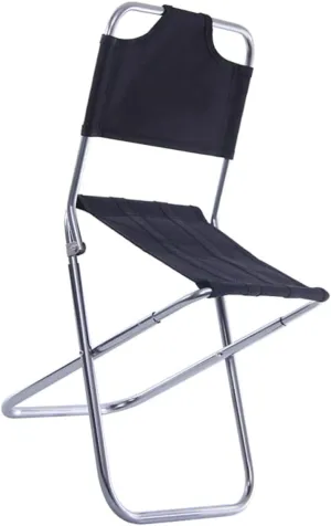 Foldable Camping Chair Portable Stool Back Aluminum Alloy for Outdoor Activities Garden Use