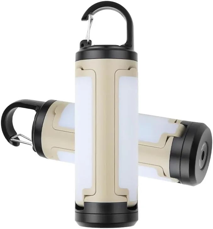 Foldable Camping Lights Rechargeable - 1200mAh LED Camping Lantern with 6 Modes Lighting, Portable Flashlight, Multifunctional Tent Lights for Camping, Hiking, Fishing, Emergencies