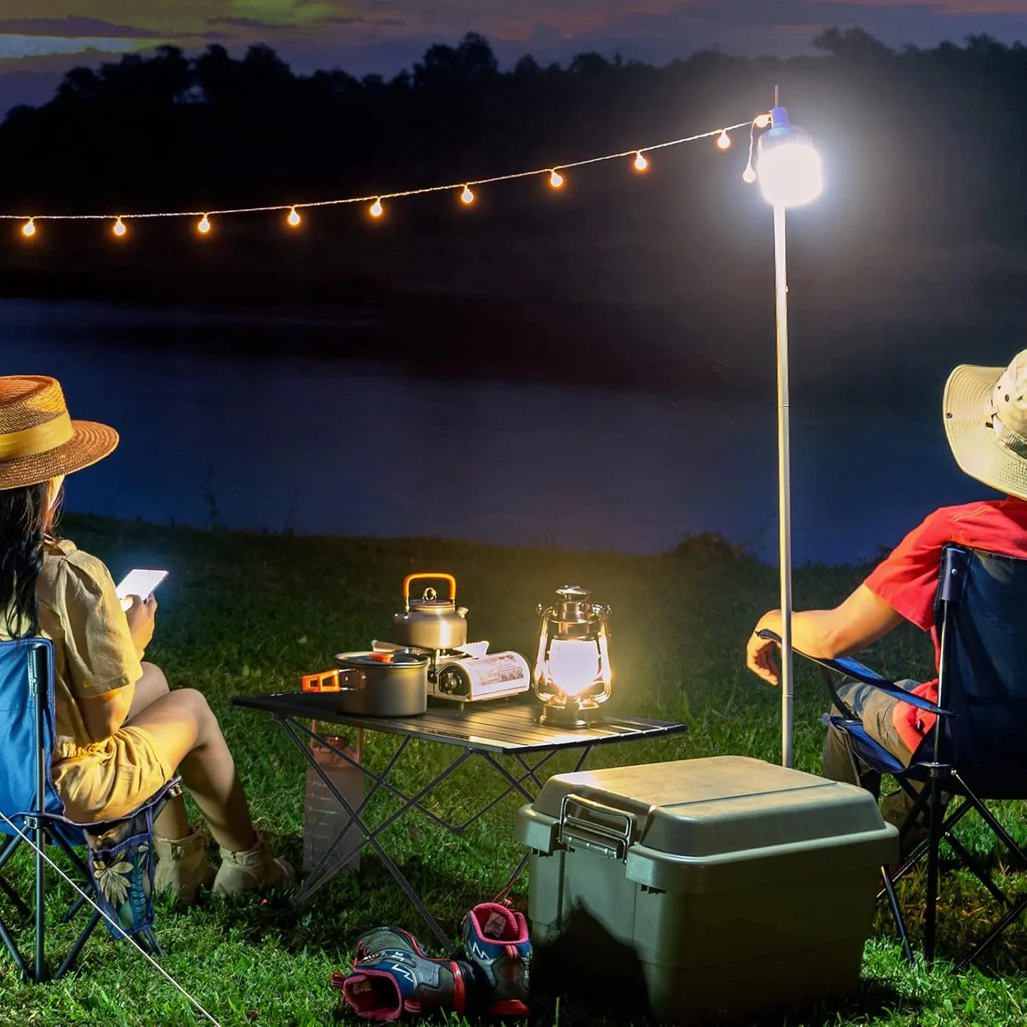 Foldable Camping Side Table, Ultralight Small Beach Aluminum, Portable Outdoor Table with Carry Bag and Storage for Picnic, Grill, Hiking, Fishing, Sand, Camping, Black