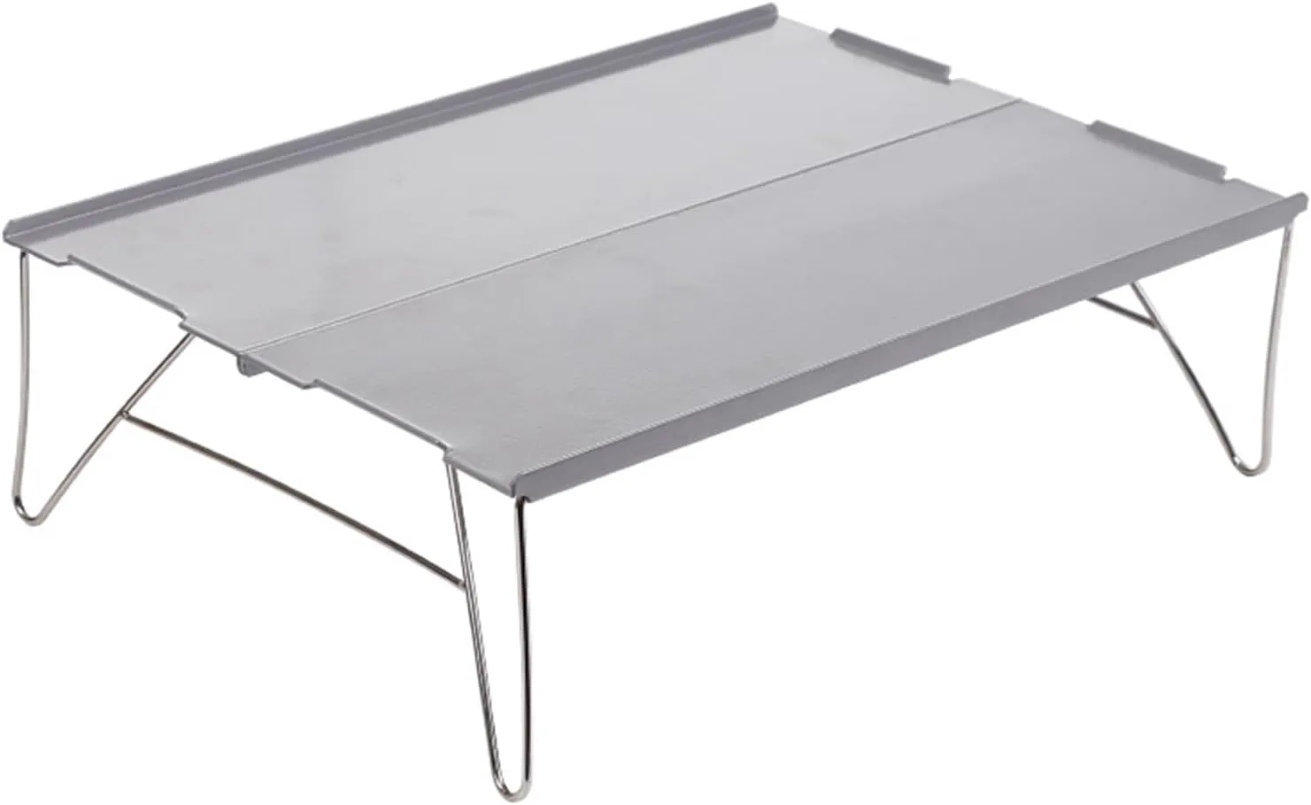 Foldable Camping Table Camping Table Portable Folding Camping Side Table Aluminum Tables Top Waterproof Travel Table Fold Up Lightweight Table, Grey