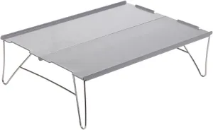 Foldable Camping Table Camping Table Portable Folding Camping Side Table Aluminum Tables Top Waterproof Travel Table Fold Up Lightweight Table, Grey