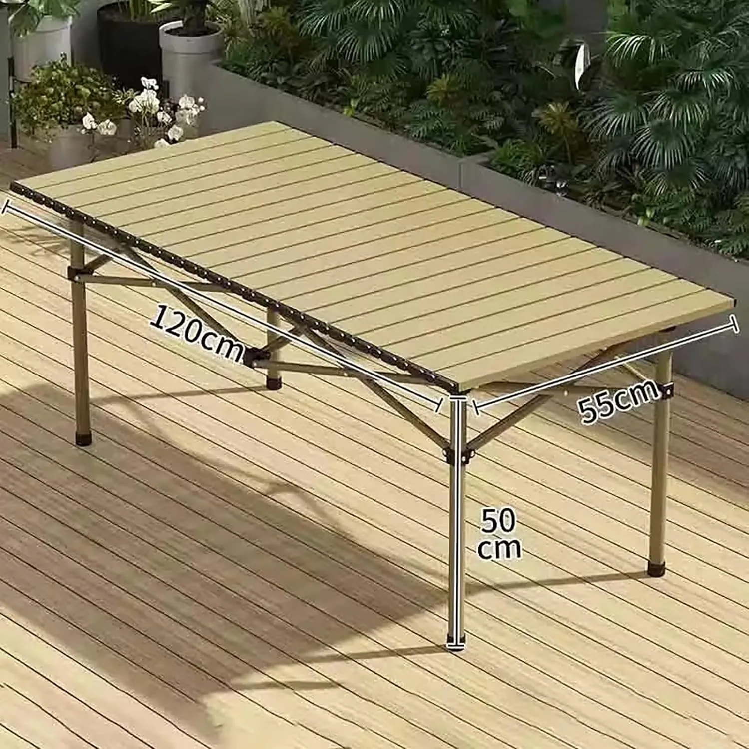 Foldable Camping Table Set with 6 Chair, Outdoor Indoor Use for BBQ, Picnic, Garden Parties, Portable with Carry Bag,Yellow