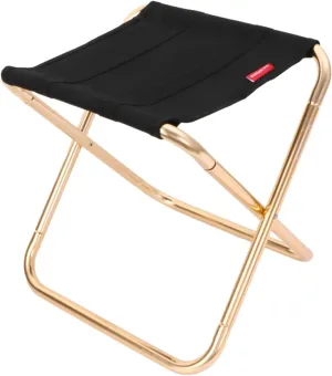 Foldable Chair Outdoor Lightweight Aluminum Stool Portable for Camping Fishing BBQ Hiking