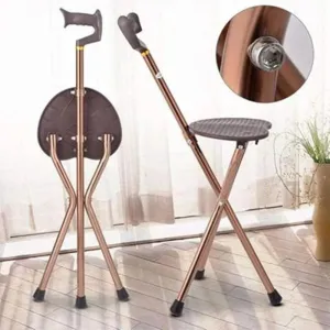 FOLDABLE CHAIR WITH SUPPORT STICK