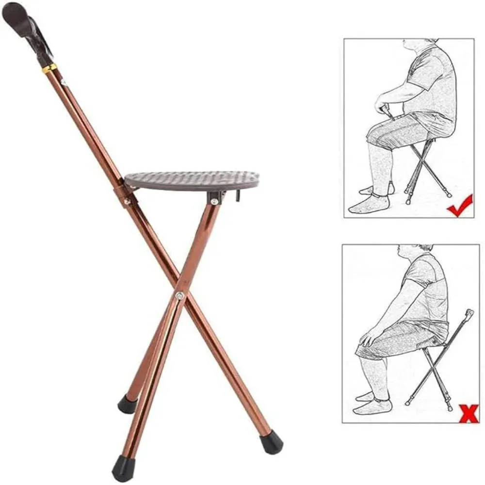 FOLDABLE CHAIR WITH SUPPORT STICK