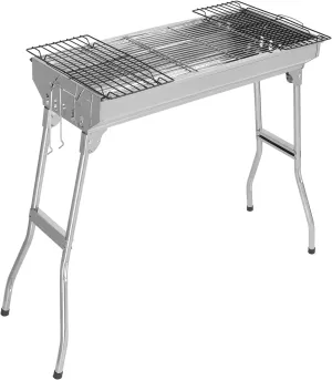Foldable Grill Table, Portable Folding Table, BBQ Grill, Korean BBQ Grill for Outdoor Cooking Camping Table for Ourdoor, Camping, Picnic, Beach 71 x 33 x 70CM