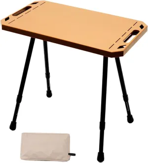 Foldable Outdoor Table, Portable, Height Adjustable, Camping Furniture for on The Go, Khaki
