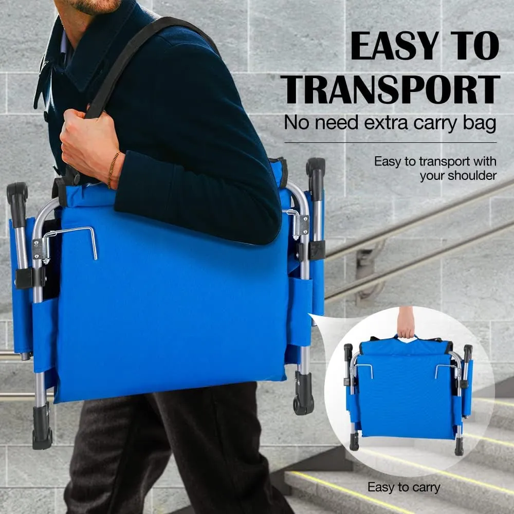 Foldable Stadium Seat Portable Folding Stadium Chairs Padded Bleacher Seat Cushion Bleacher Chair with Armrest and Cup Holder
