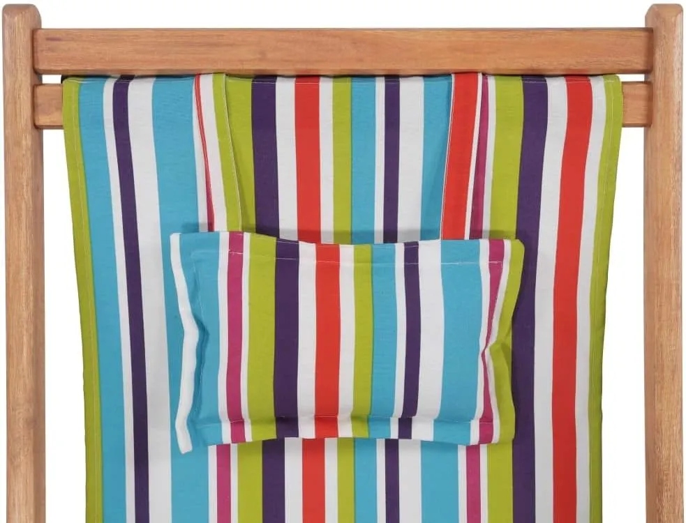 Folding Beach Chair Fabric and Wooden Frame Multicolor,Patio Dining Chairs,Garden Seat,Outdoor Chair for Outdoor Relaxation