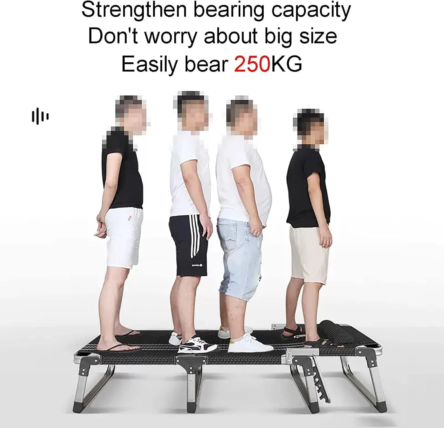 Folding Camping Bed 5-Position Adjustable Sleeping Cots for Adults W/Mattress and Pillow Camping Cot Load 500lb Lounge Chair