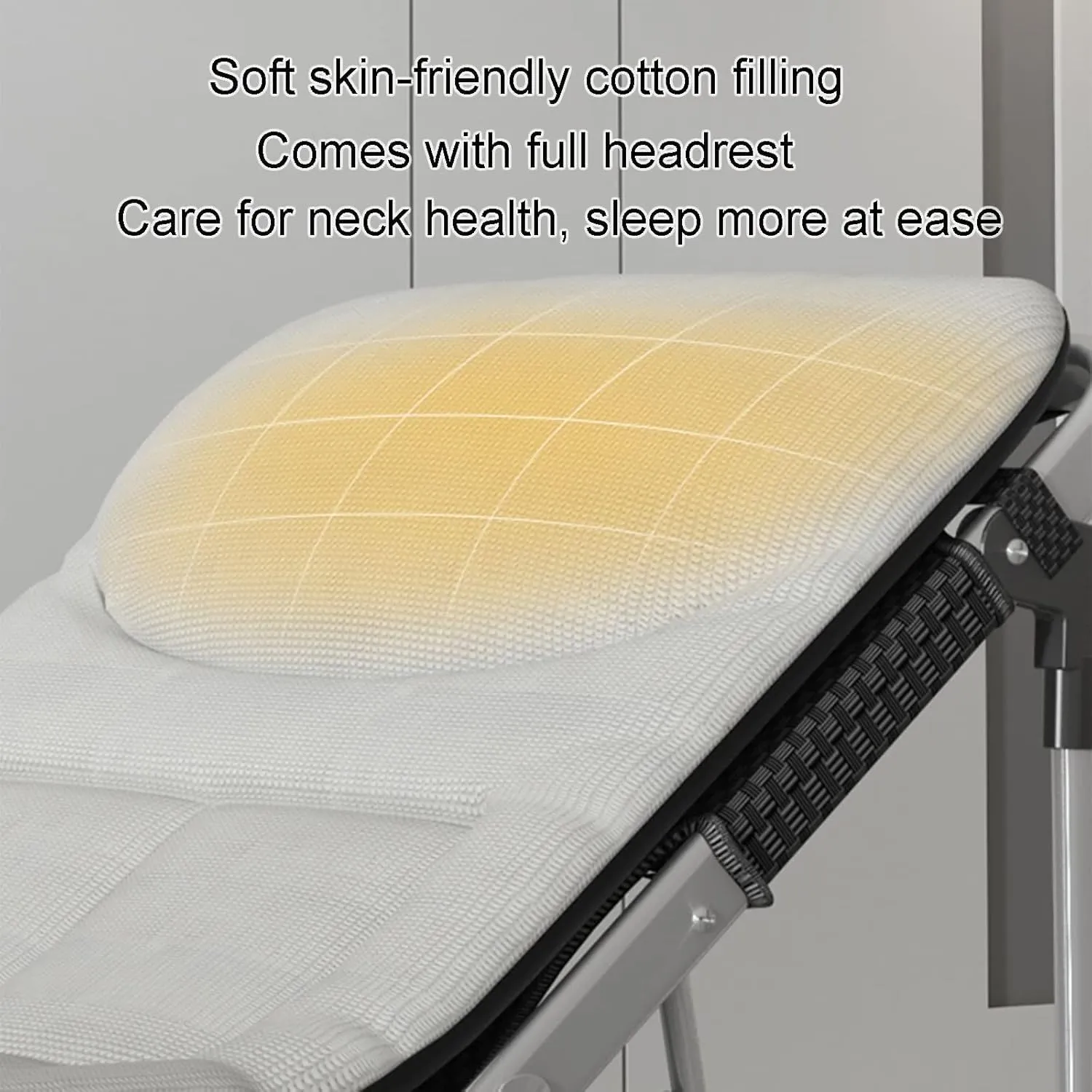 Folding Camping Bed 5-Position Adjustable Sleeping Cots for Adults W/Mattress and Pillow Camping Cot Load 500lb Lounge Chair