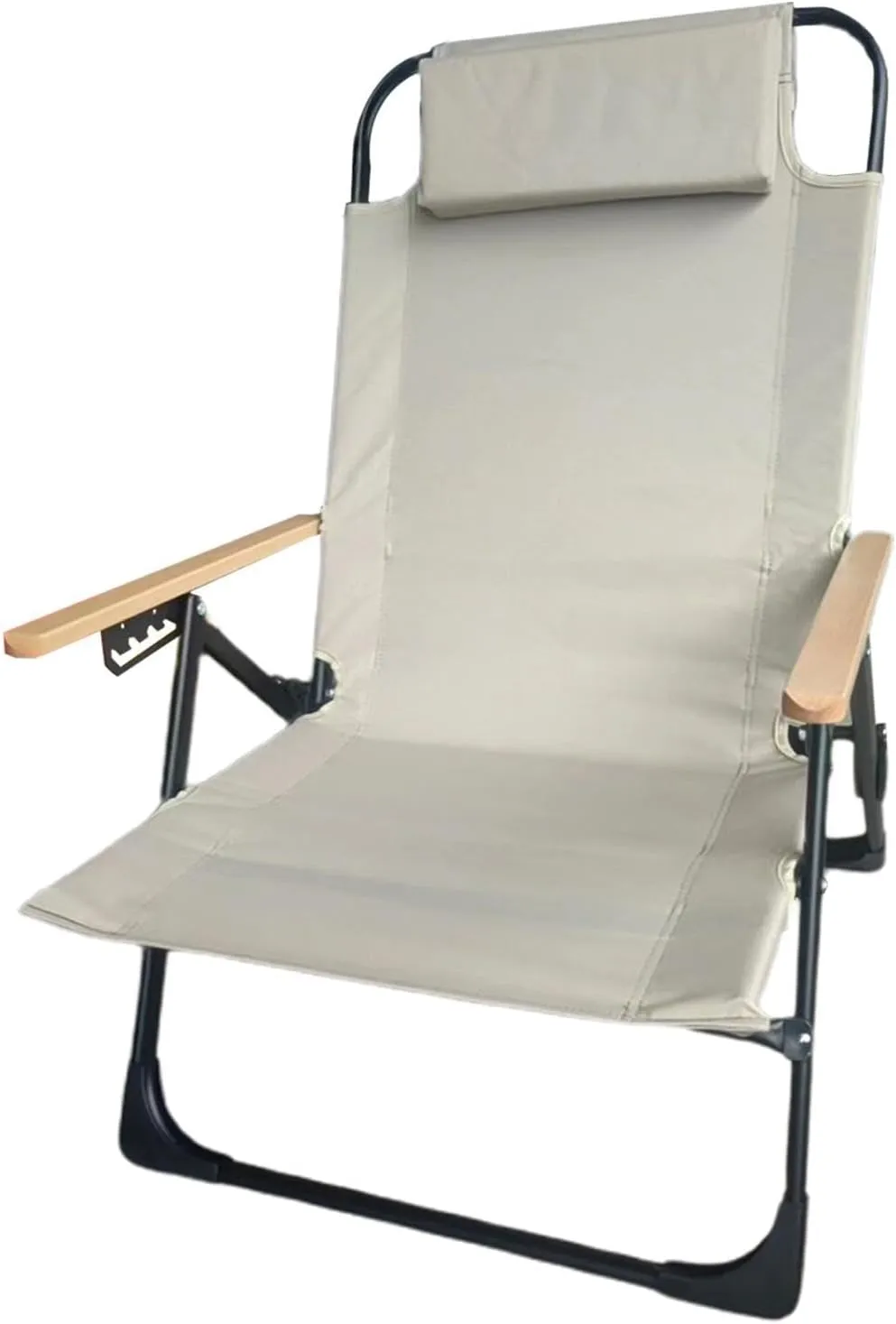 Folding Camping Chair Camp Chair Reclining Beach Chair Versatile Furniture Portable with Armrest Headrest for Picnic Beach