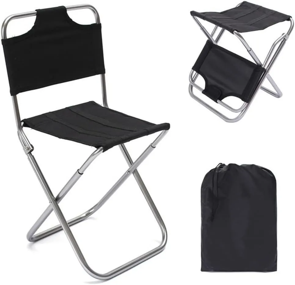 Folding Camping Chair Camping Chair Ultralight Outdoor Folding Chair Portable Backrest Fishing Stool Aluminum Art Sketching Bench Chair Indoor Outdoor Folding Chair