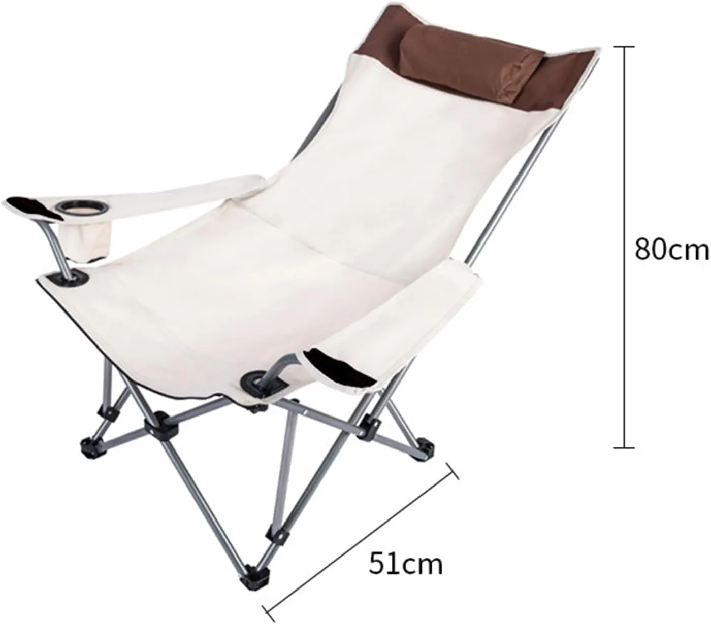 Folding Camping Chair, Lightweight and Convenient Seat for Outdoor Leisure, Beach Chair Reclining Chair,2nd Gear