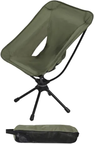 Folding Camping Chair Outdoor Moon Chair Non Slip Aluminum Alloy Frame Camp Stool Beach Chair Portable Chair for Park Travel, Brown