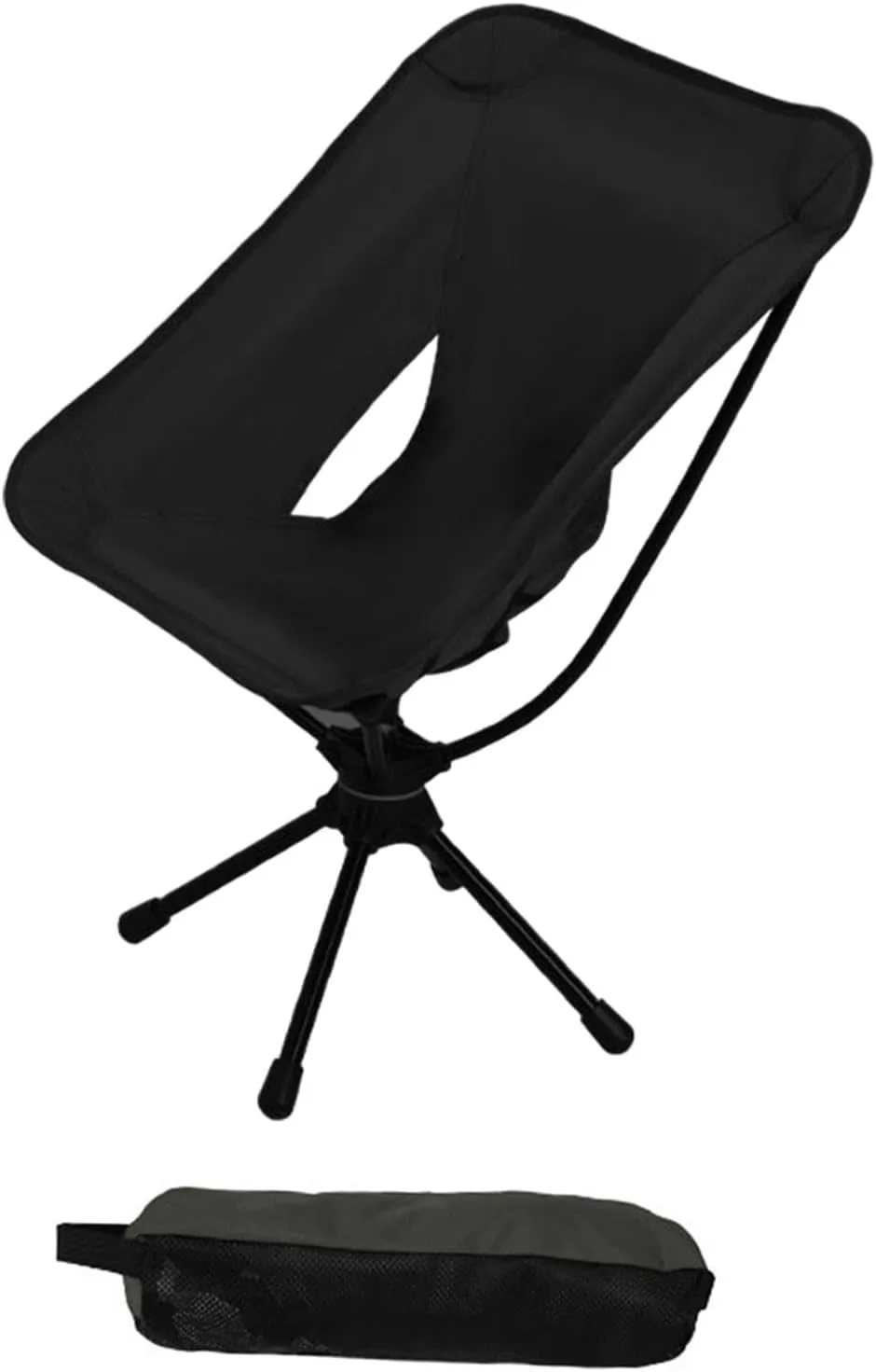 Folding Camping Chair Outdoor Moon Chair Non Slip Aluminum Alloy Frame Camp Stool Beach Chair Portable Chair for Park Travel, Brown