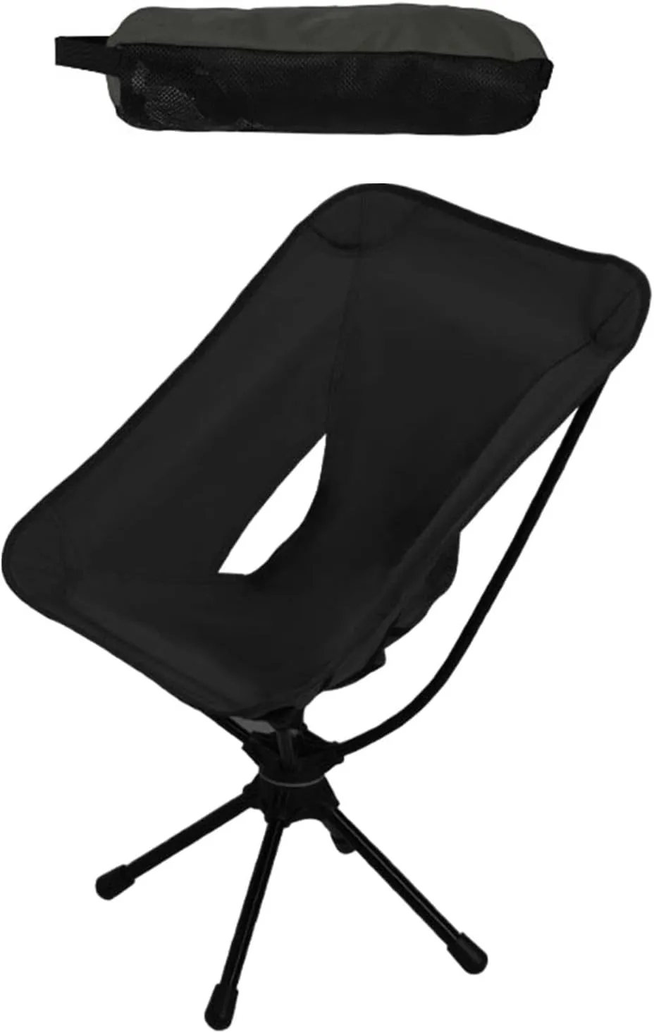 Folding Camping Chair Outdoor Moon Chair Non Slip Aluminum Alloy Frame Camp Stool Beach Chair Portable Chair for Park Travel, Brown