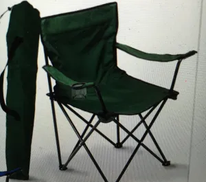 Folding Camping Chair, Portable Carry Bag for Storage and Travel, Best Durable Outdoor Quad Beach Chairs, Comfortable Arms, Space Saving, Lightweight Great for Transport