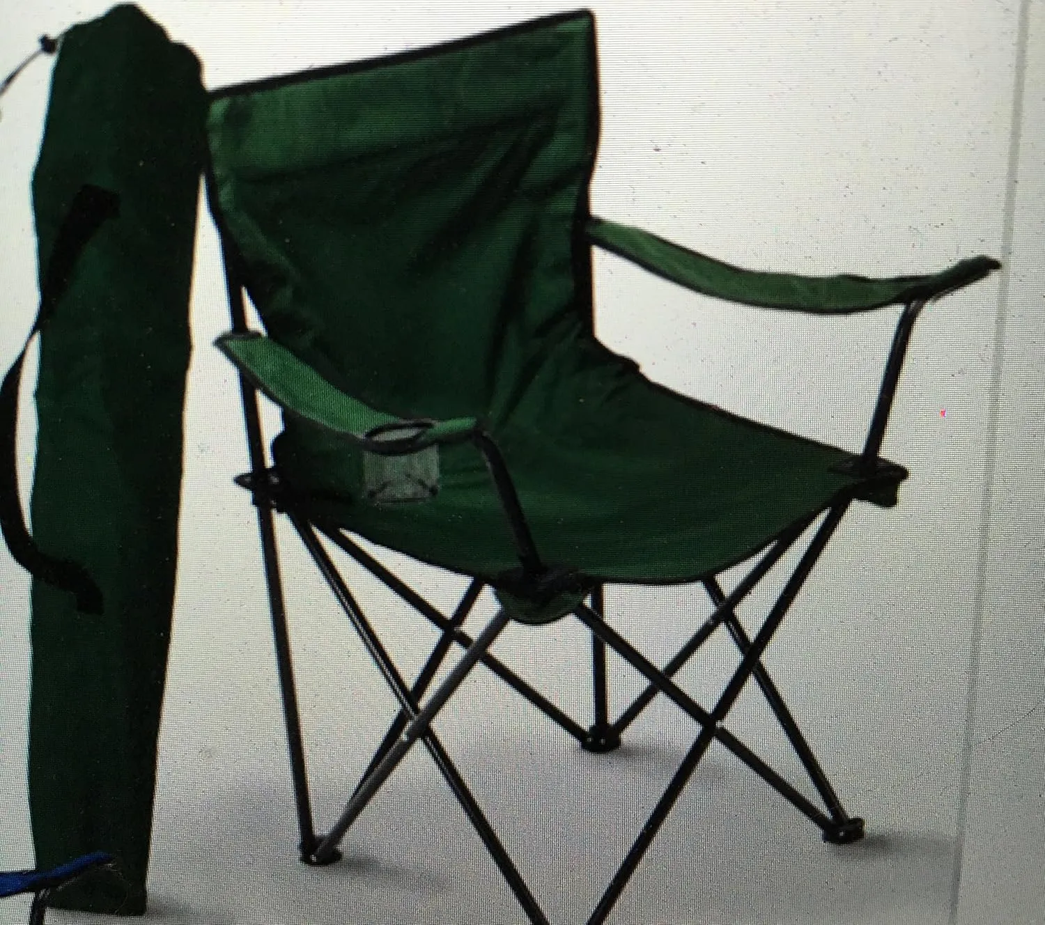 Folding Camping Chair, Portable Carry Bag for Storage and Travel, Best Durable Outdoor Quad Beach Chairs, Comfortable Arms, Space Saving, Lightweight Great for Transport