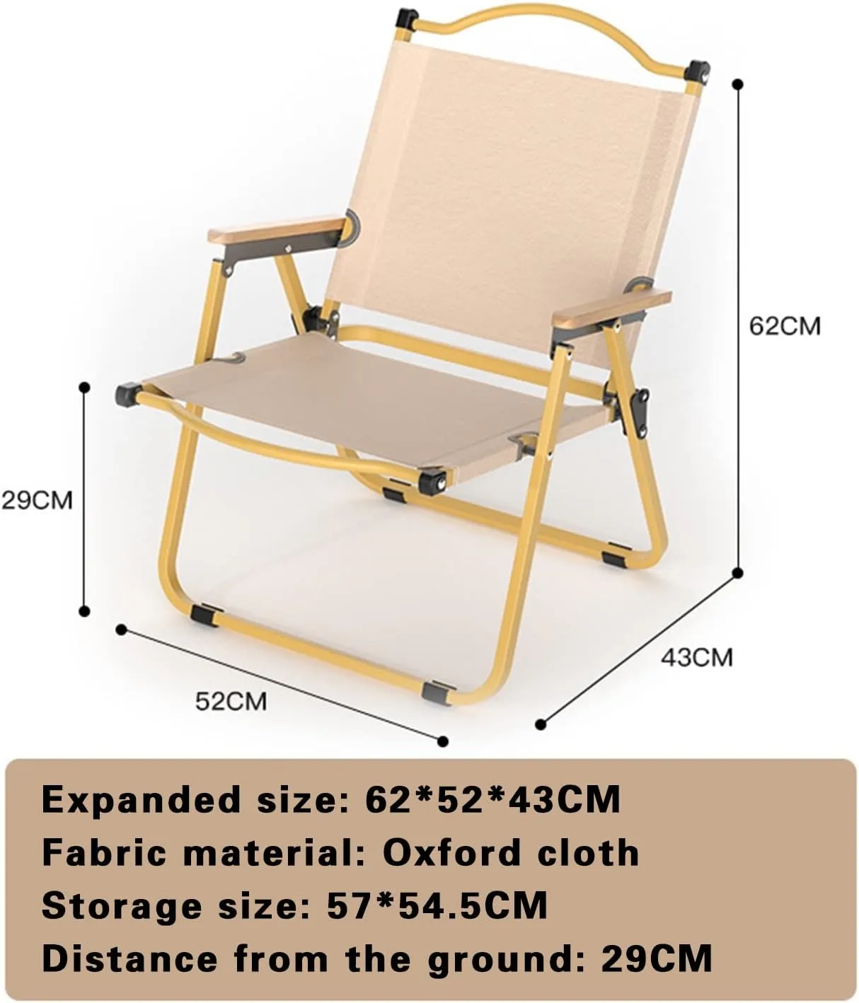 Folding Camping Chair Portable Outdoor Lawn Chairs Heavy Duty Lawn Chair with 550 LBS Steel Frame Collapsible Padded Arm Chair Oversized Camping Folding Chair