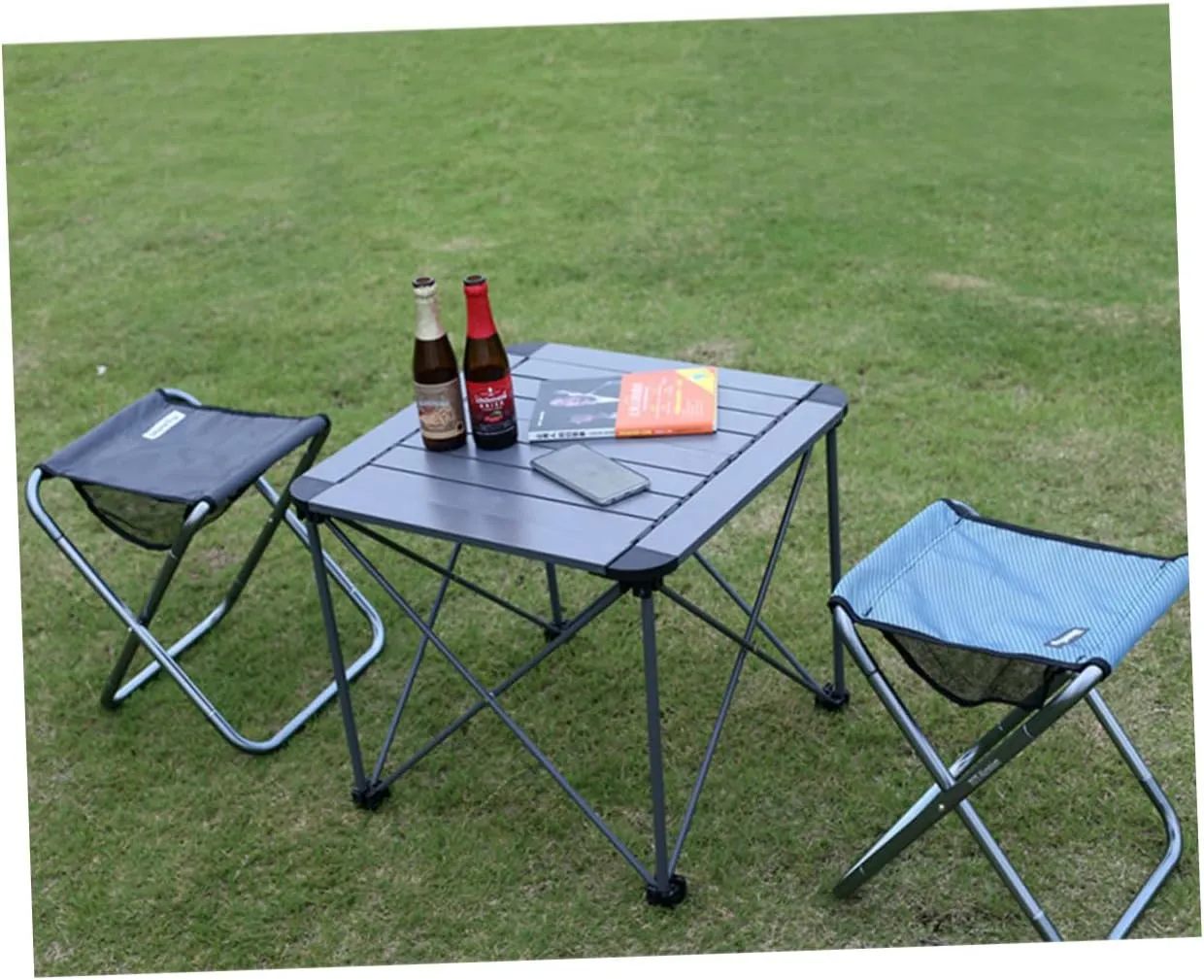 Folding Camping Chair Portable Stool Aluminum Alloy Frame Thicken for Hiking Indoor Footrest and Outdoor